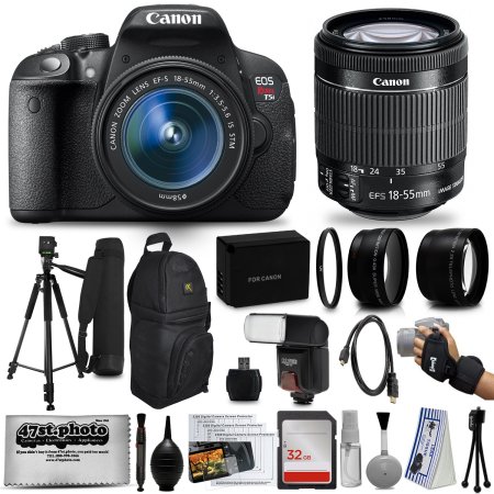 Canon EOS Rebel T5i 18.0 MP CMOS DSLR Digital Camera + EF-S 18-55mm is STM Lens KIT 3