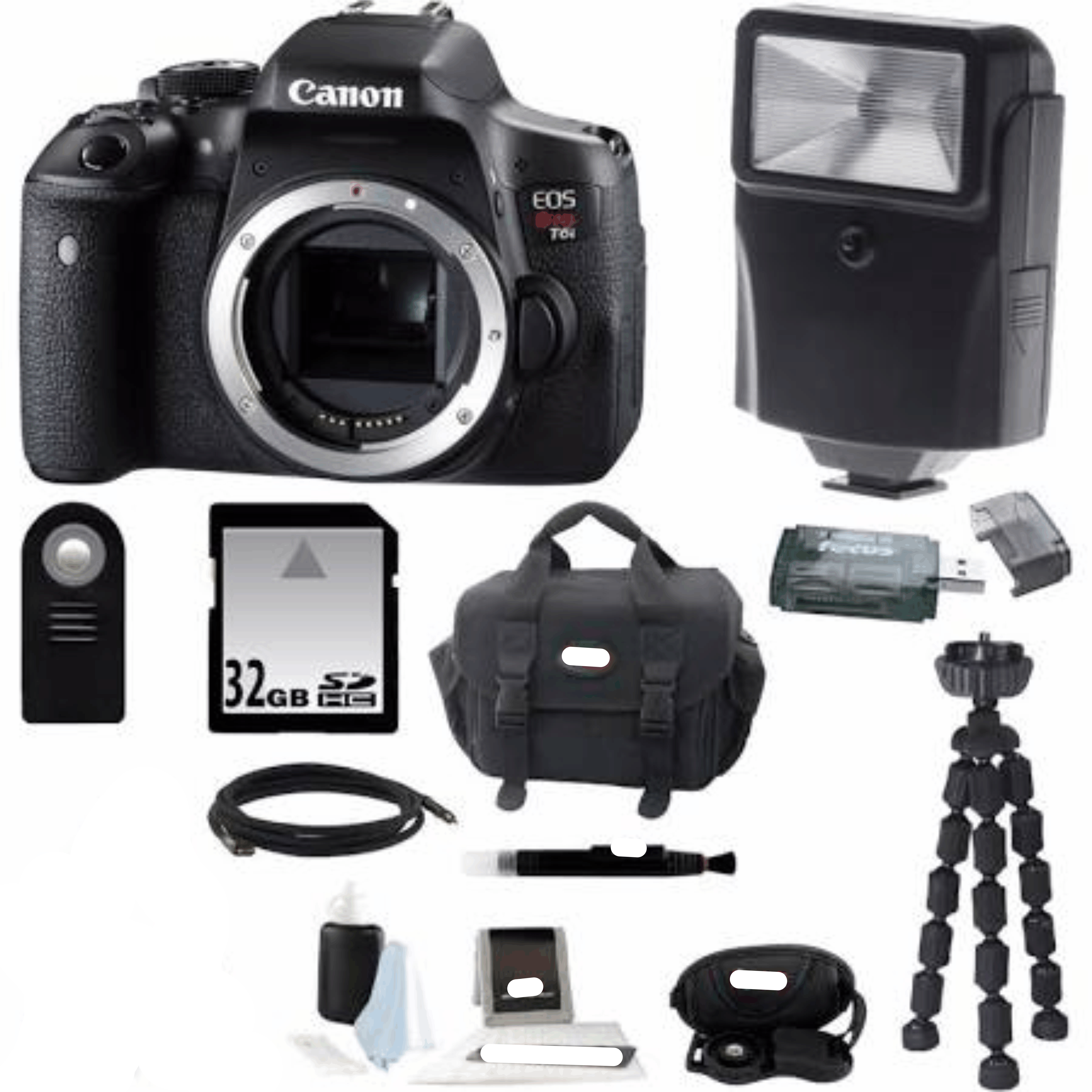 Canon EOS Rebel T6i DSLR Camera (Body only) and 32GB Deluxe Accessory kit 12