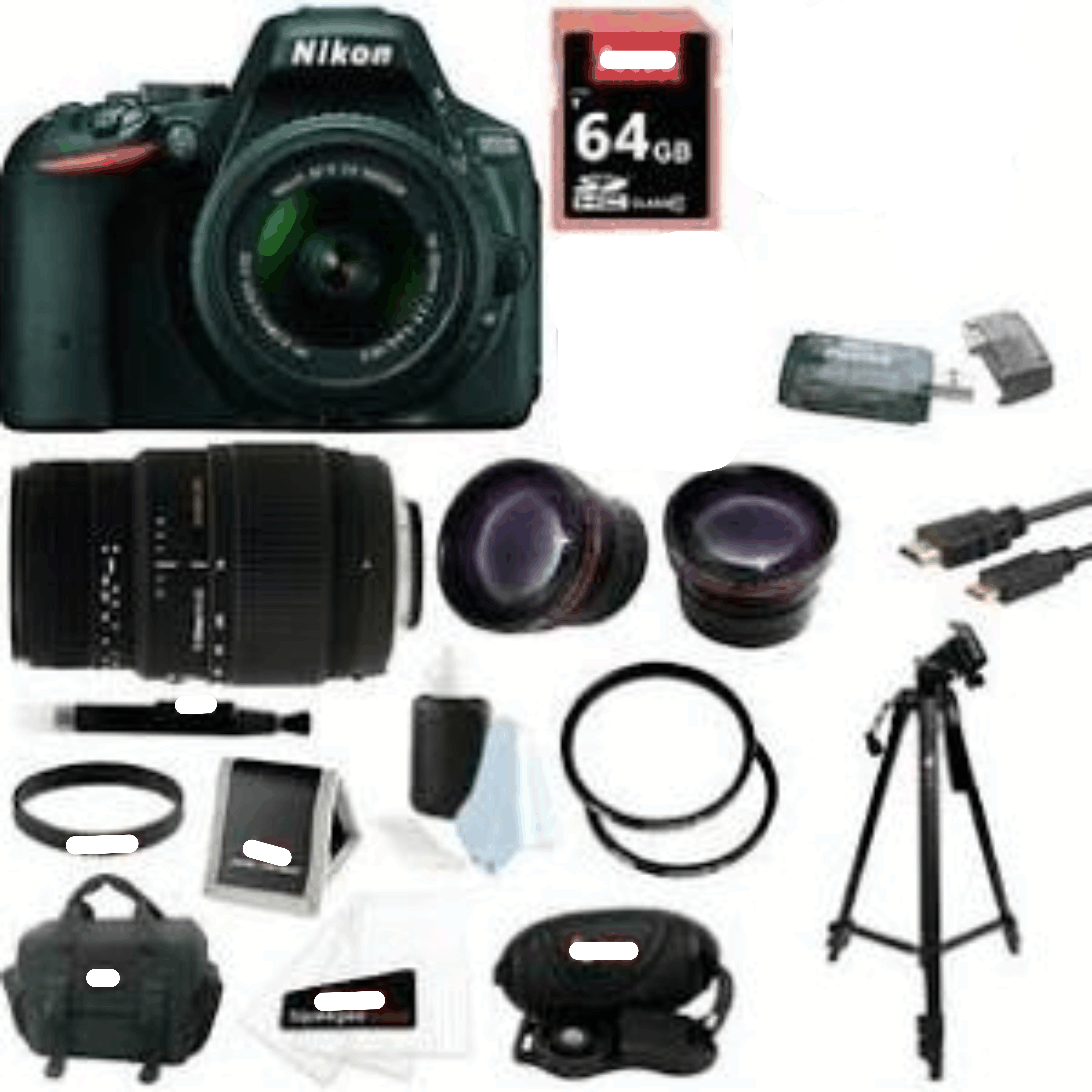 Nikon D5500 Digital SLR Camera with 18-55mm VR II Lens and Sigma 70-30 kit 13