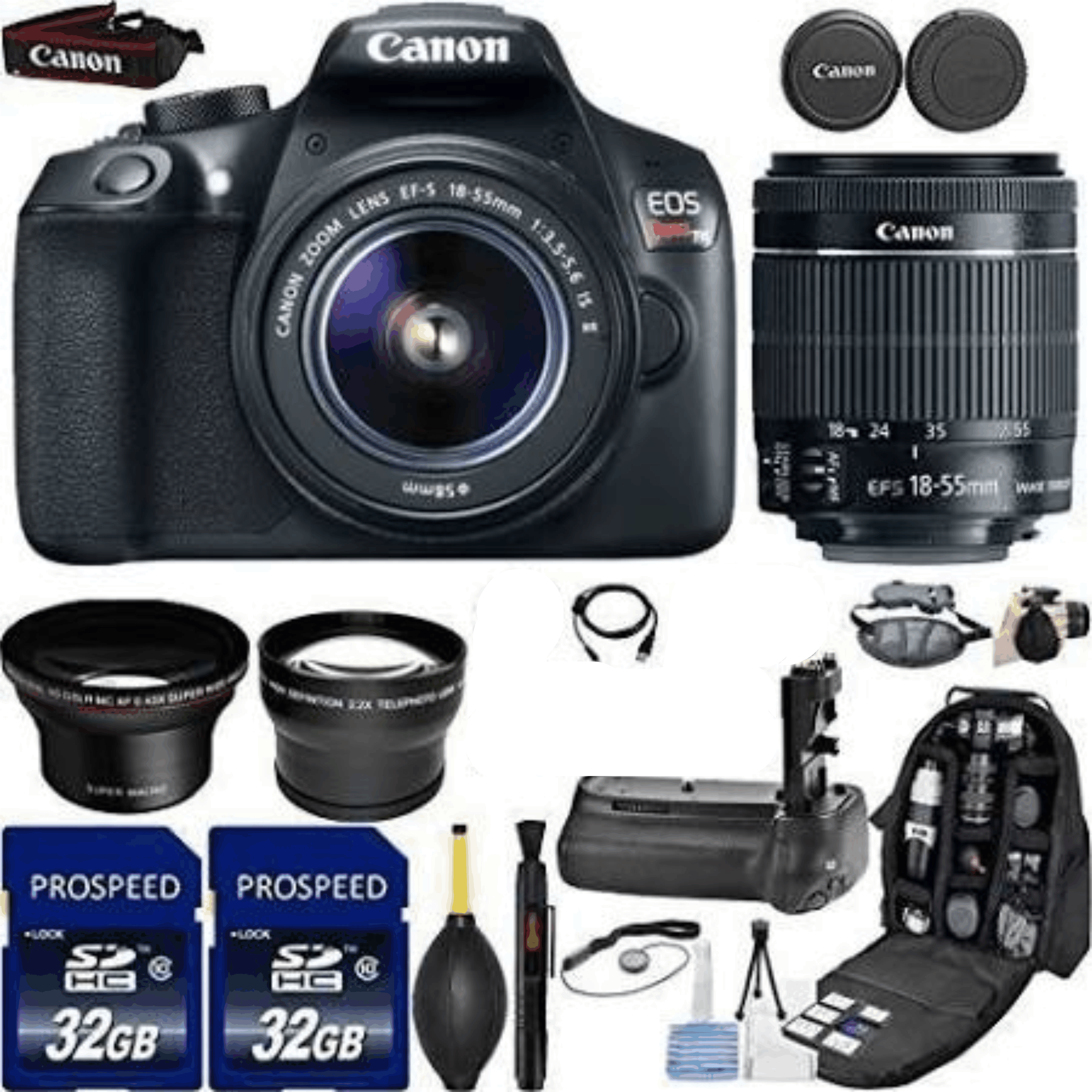 Canon EOS Rebel T6 18MP DSLR Camera with 18-55mm Is II Lens + Kit 18