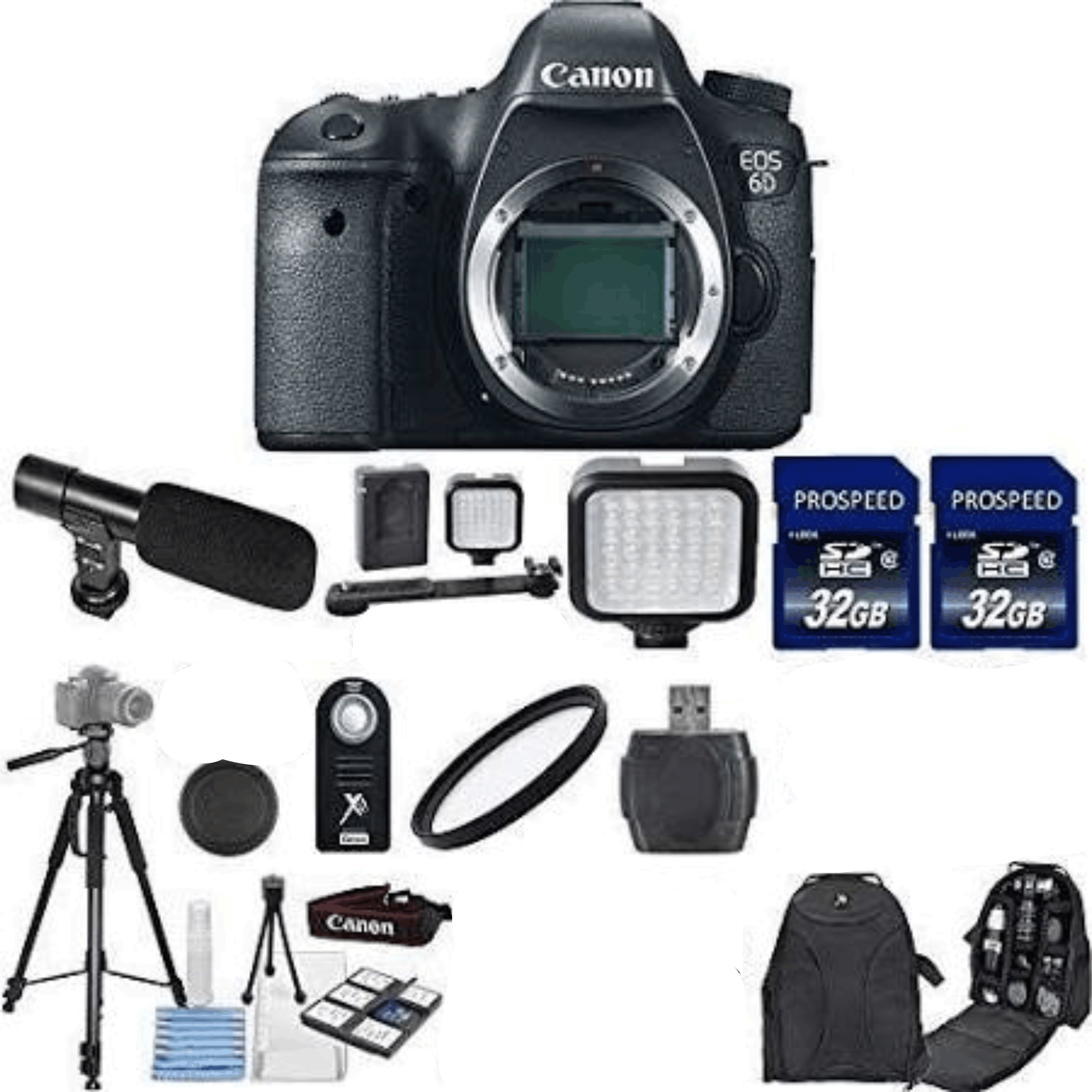 Canon EOS 6D 20.2MP Full Frame DSLR Camera KIT 4