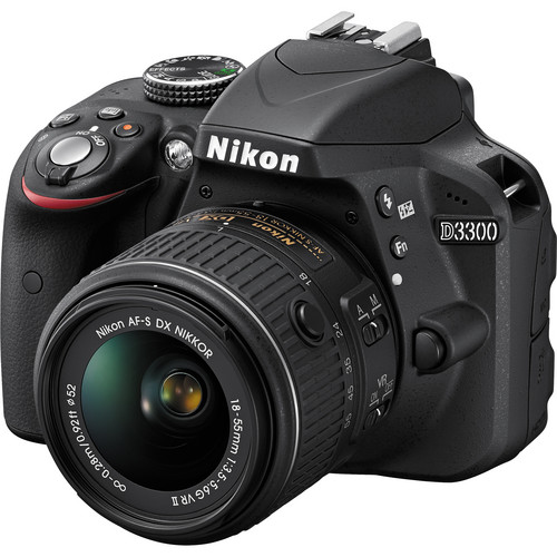  Nikon D3300 DSLR Camera with 18-55mm Lens (Black) 