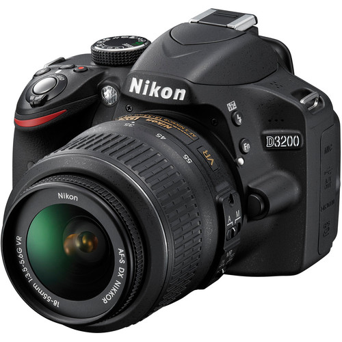 Nikon D3200 DSLR Camera with 18-55mm Lens (Black) 